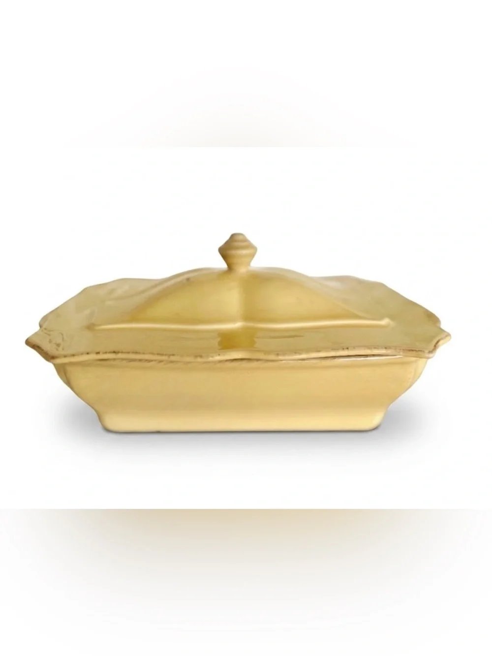 Skyros Designs Yellow Crème Rectangular Baker with Lid **RARE**